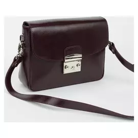 Сумка женская, отдел на клапане, длинный ремень, цвет бордовый