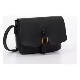 Сумка женская, отдел на клапане, длинный ремень, цвет чёрный