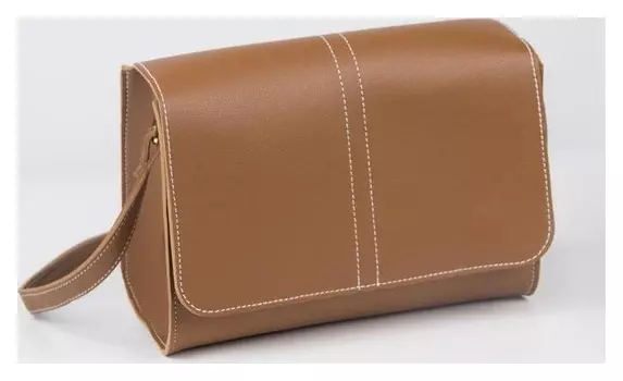 Сумка женская, отдел на клапане, длинный ремень, цвет коричневый