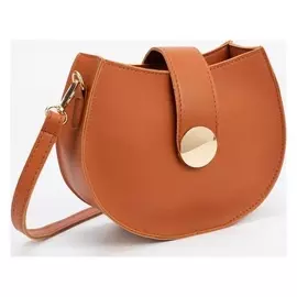 Сумка женская, отдел на клапане, длинный ремень, цвет коричневый