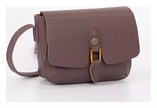 Сумка женская, отдел на клапане, длинный ремень, цвет пудра