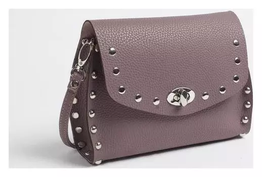 Сумка женская, отдел на клапане, наружный карман, длинный ремень, цвет сиреневый