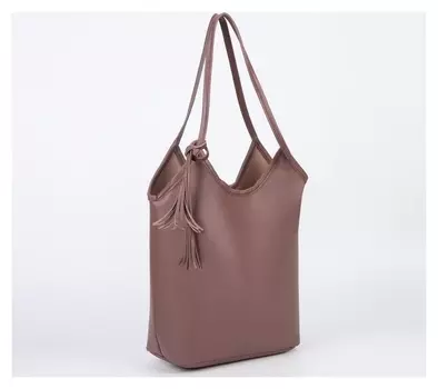 Сумка женская, отдел на кнопке, цвет пудра