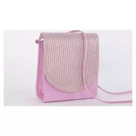 Сумка женская, отдел на магните, длинный ремень, цвет розовый