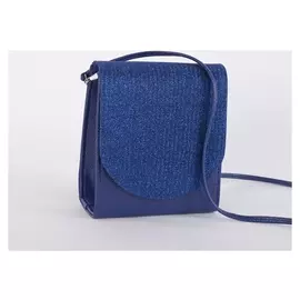 Сумка женская, отдел на магните, длинный ремень, цвет синий