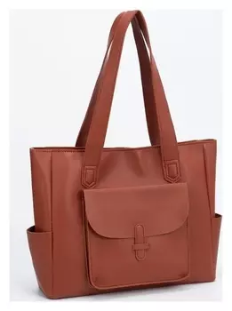 Сумка женская, отдел на молнии, цвет кирпичный