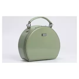 Сумка женская, отдел на молнии, длинный ремень, цвет зелёный