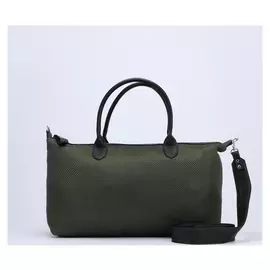 Сумка женская, отдел на молнии, наружный карман, длинный ремень, цвет хаки