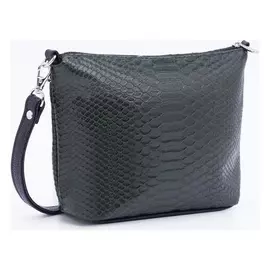 Сумка женская, отдел на молнии, наружный карман, длинный ремень, цвет зелёный