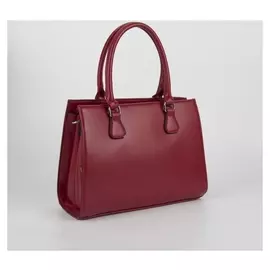 Сумка женская, отдел на молнии, наружный карман, регулируемый ремень, цвет тёмно-красный