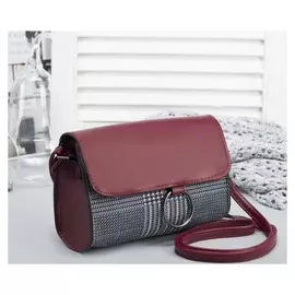 Сумка женская, регулируемый ремень, отдел на молнии, цвет бордовый
