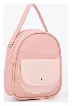 Сумка женская, с карманом Be Unique, 19 х 15 х 4 см, цвет розовый