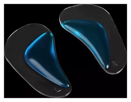 Супинаторы для обуви, силиконовые, амортизирующие, L р-р, пара, цвет прозрачный/голубой