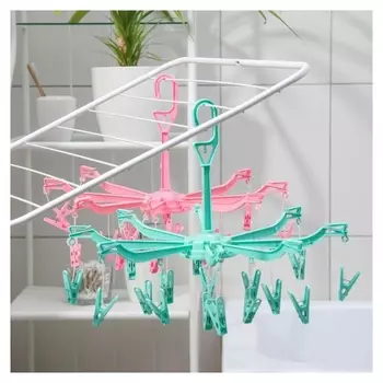 Сушилка для белья подвесная, 41×41 см, 16 прищепок