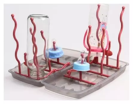 Сушилка для детских бутылочек, цвет розовый