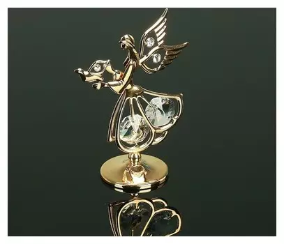 Сувенир «Ангел с голубем», 3×5×7.5 см, с кристаллами сваровски