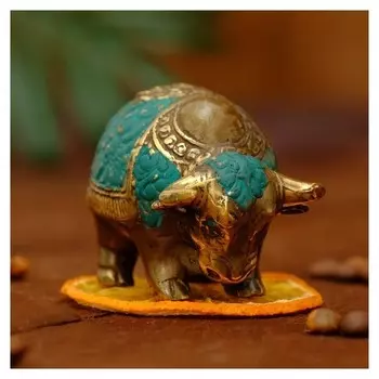 Сувенир бронза "Бычок" 6,5х4х4,5 см