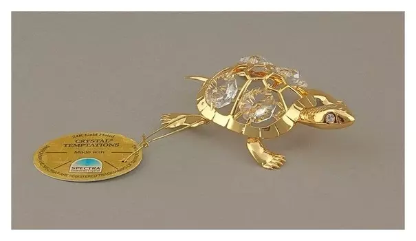Сувенир "Черепаха" с хрусталиками сваровски