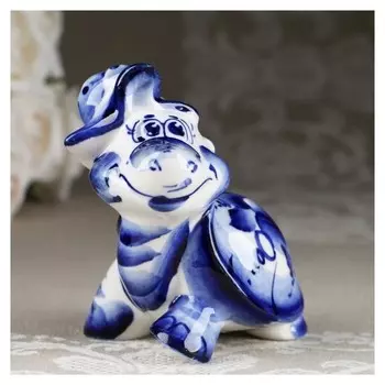 Сувенир «Черепашка веселая» 8 см, гжель