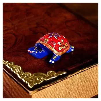 Сувенир "Цветная черепашка"алюминий 9х6,5х2 см