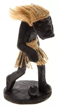 Сувенир дерево "Абориген-футболист" 17х8х8 см