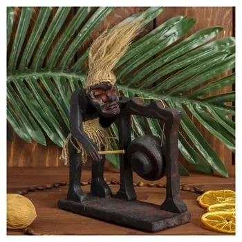 Сувенир дерево "Абориген-музыкант"