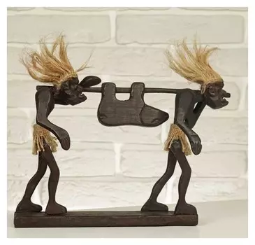 Сувенир дерево "Аборигены на охоте" 30 см