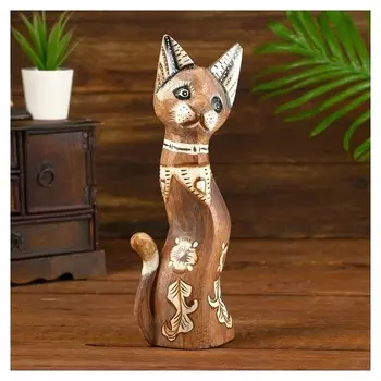 Сувенир дерево "Грациозная кошка" 4,5х9х30 см