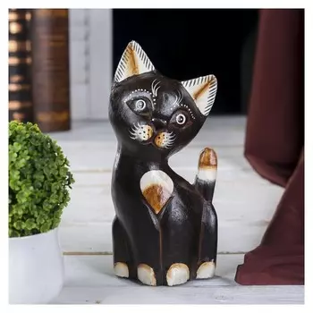 Сувенир дерево "Коричневая кошечка" 5х9х20 см