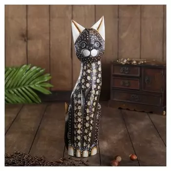 Сувенир дерево "Кошка пятнистая" 5,5х11х40 см