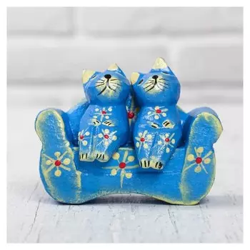 Сувенир дерево "Кошки на диване" 8,5х3,5х6 см