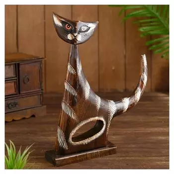 Сувенир дерево "Лунный кот" 35х28х5 см