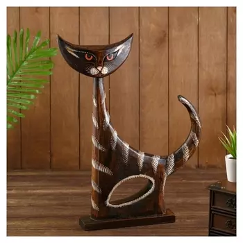 Сувенир дерево "Лунный кот" 51х37х6 см