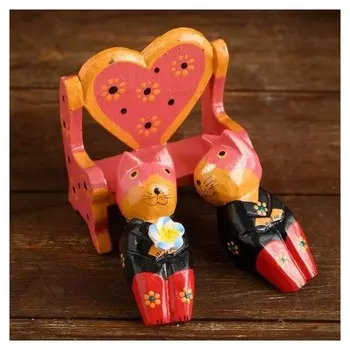 Сувенир дерево "Парочка на скамейке" 9х6х10 см