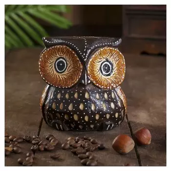 Сувенир дерево "Пятнистая сова" 9х9х11 см