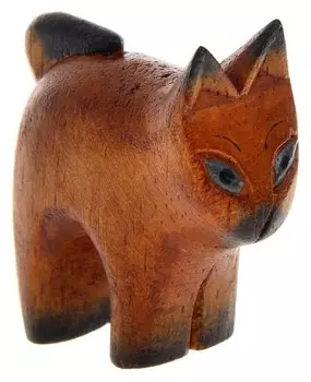 Сувенир дерево "Причудливый кот" 6х2,5х2 см