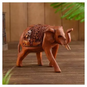 Сувенир дерево "Слон резной" 20х8х16 см