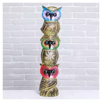 Сувенир дерево "Совы" 12,5х5,5х60 см