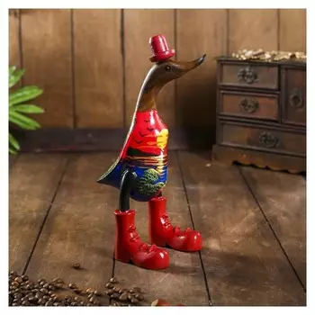 Сувенир дерево "Утка с пейзажем" 13х9х27 см