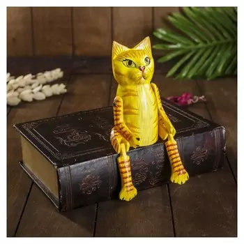 Сувенир дерево висячие лапки "Кошка" 4,5х9х33 см