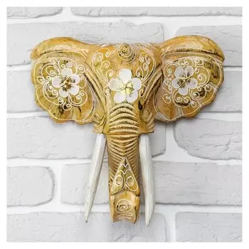 Сувенир деревянный Голова слона 28х26х10,5 см