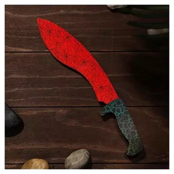 Сувенир деревянный «Мачете- кукри», красный мрамор