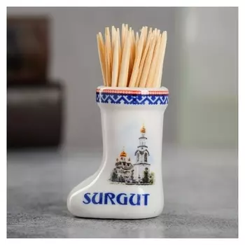 Сувенир для зубочисток в форме валенка «Сургут»