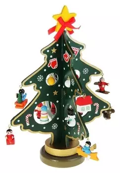 Сувенир "Елка на подставке" (С золотым контуром)