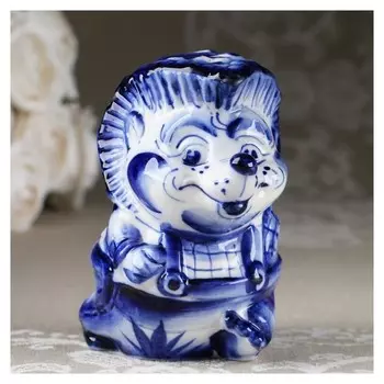 Сувенир «Ежик озорник» 11см, гжель