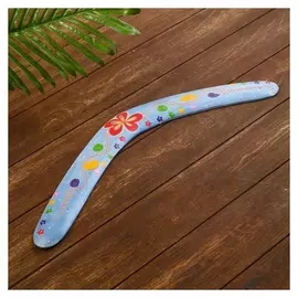 Сувенир из дерева "Бумеранг" голубой 50х12х1 см