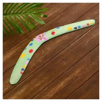 Сувенир из дерева "Бумеранг" салатовый 50х12х1 см