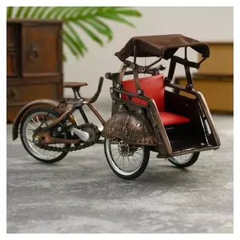 Сувенир из нержавеющей стали "Велосипед с каретой" 30х10х18 см