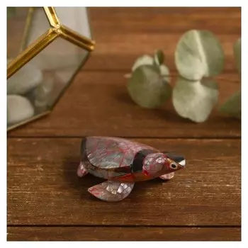 Сувенир из ракушки "Розовая черепашка" 8х5,5х2,5 см