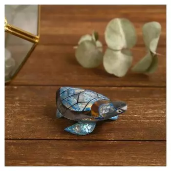 Сувенир из ракушки "Синяя черепашка" 8х5,5х2,5 см